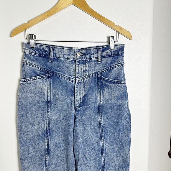 Zara Women's Jeans Seam Yoke Tapered Leg sz 4 - Picture 2 of 9